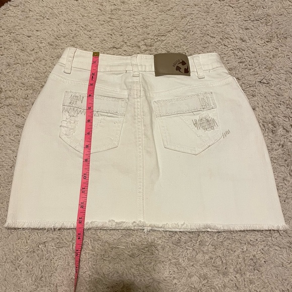 Reuse White Denim Mini Skirt - Picture 4 of 4